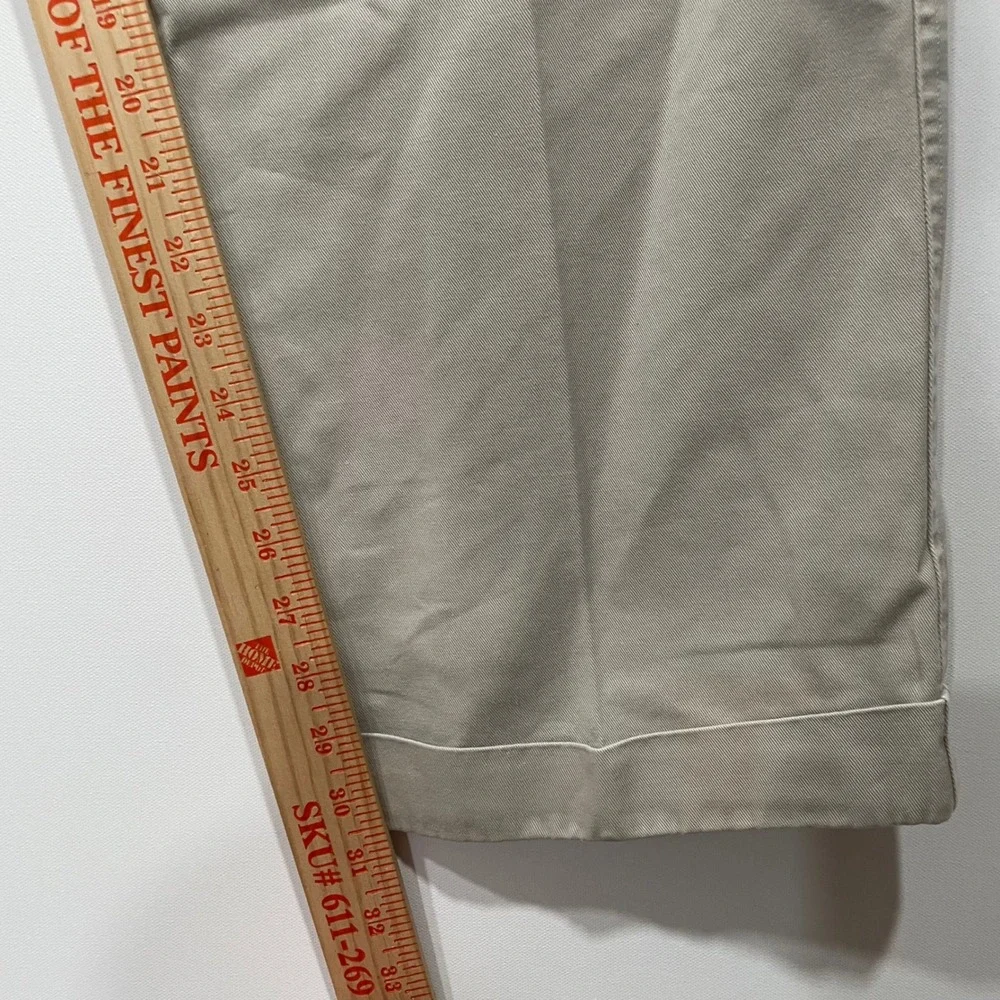 Banana Republic Smithfield‎ Chino Pants Mens 38x32 Pleated Khaki Cotton Blend